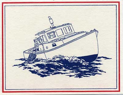 Lobsterboat print by Herbert Parsons